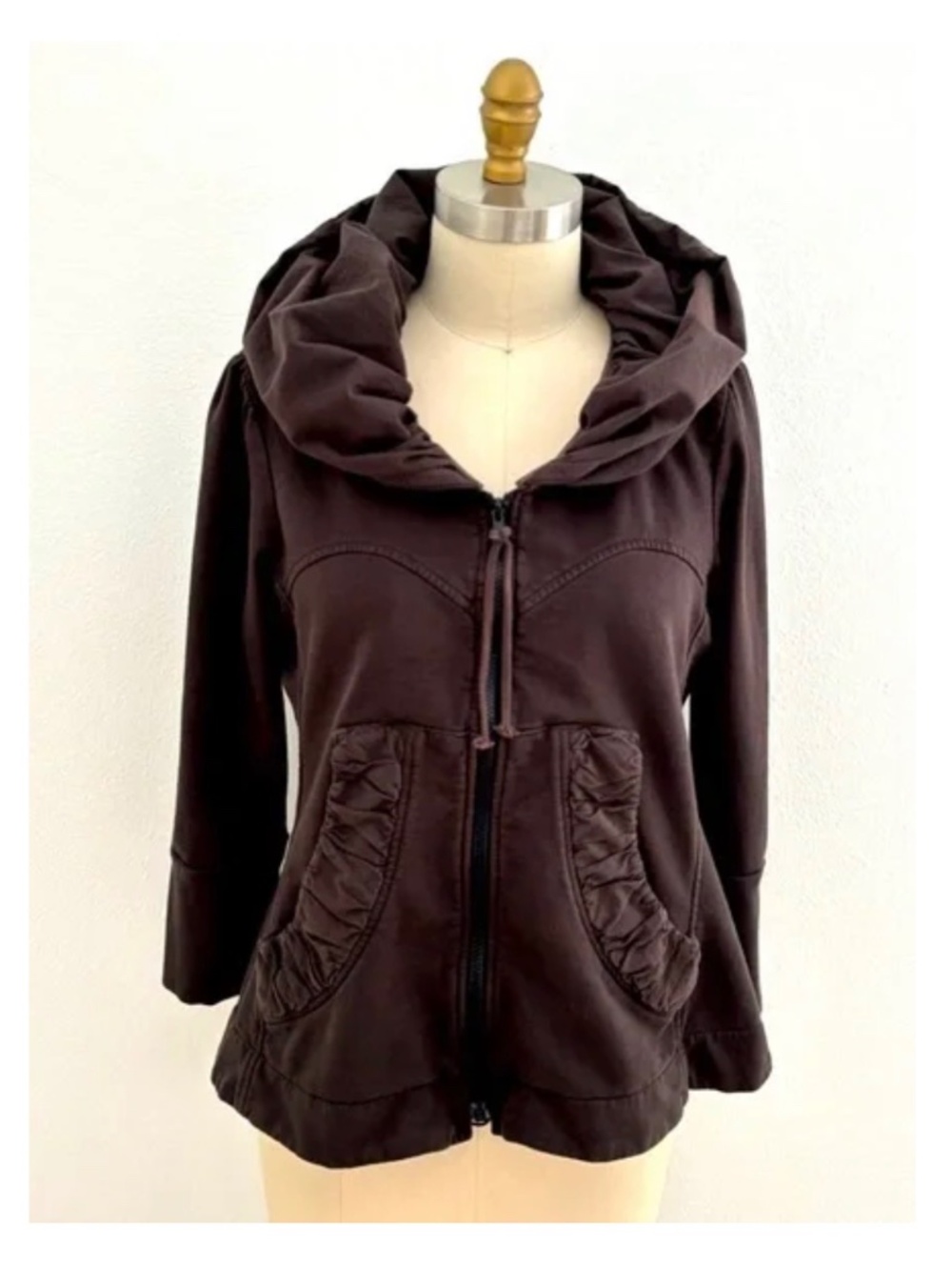 Prairie Underground, XL, EUC, Chocolate Brown, Short Classic Cloak Hoodie